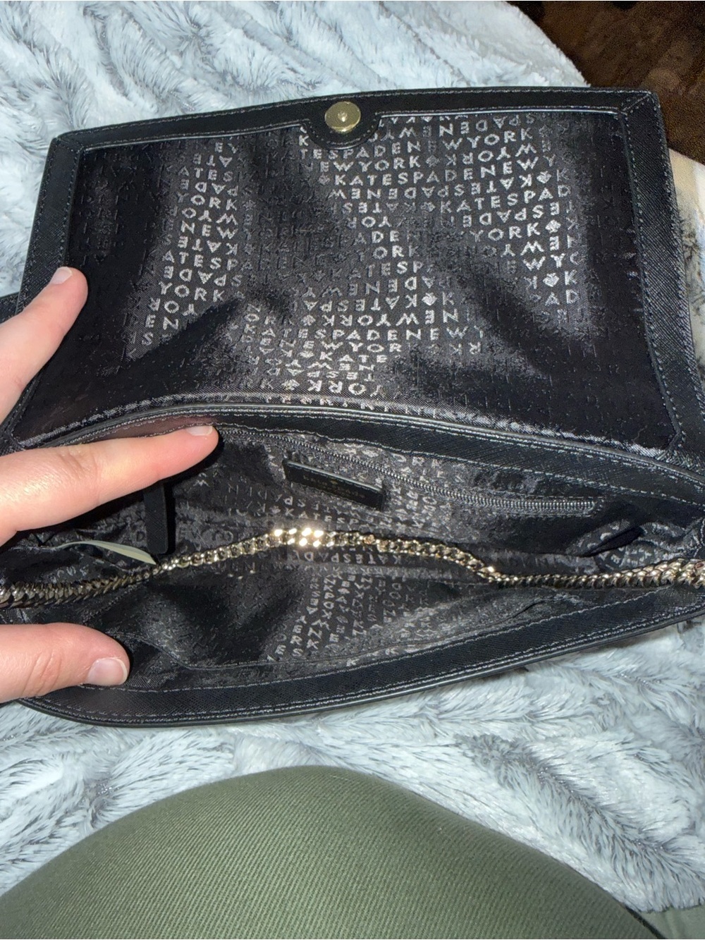 kate spade black crossbody with gold hardware - Picture 4 of 4